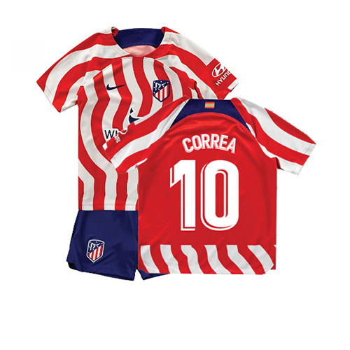 Atletico Madrid Angel Correa #10 kläder Barn 2022-23 Hemmatröja Kortärmad (+ korta byxor) Atletico Madrid Angel Correa #10 kläder Barn 2022-23 Hemmatröja Kortärmad (+ korta byxor)